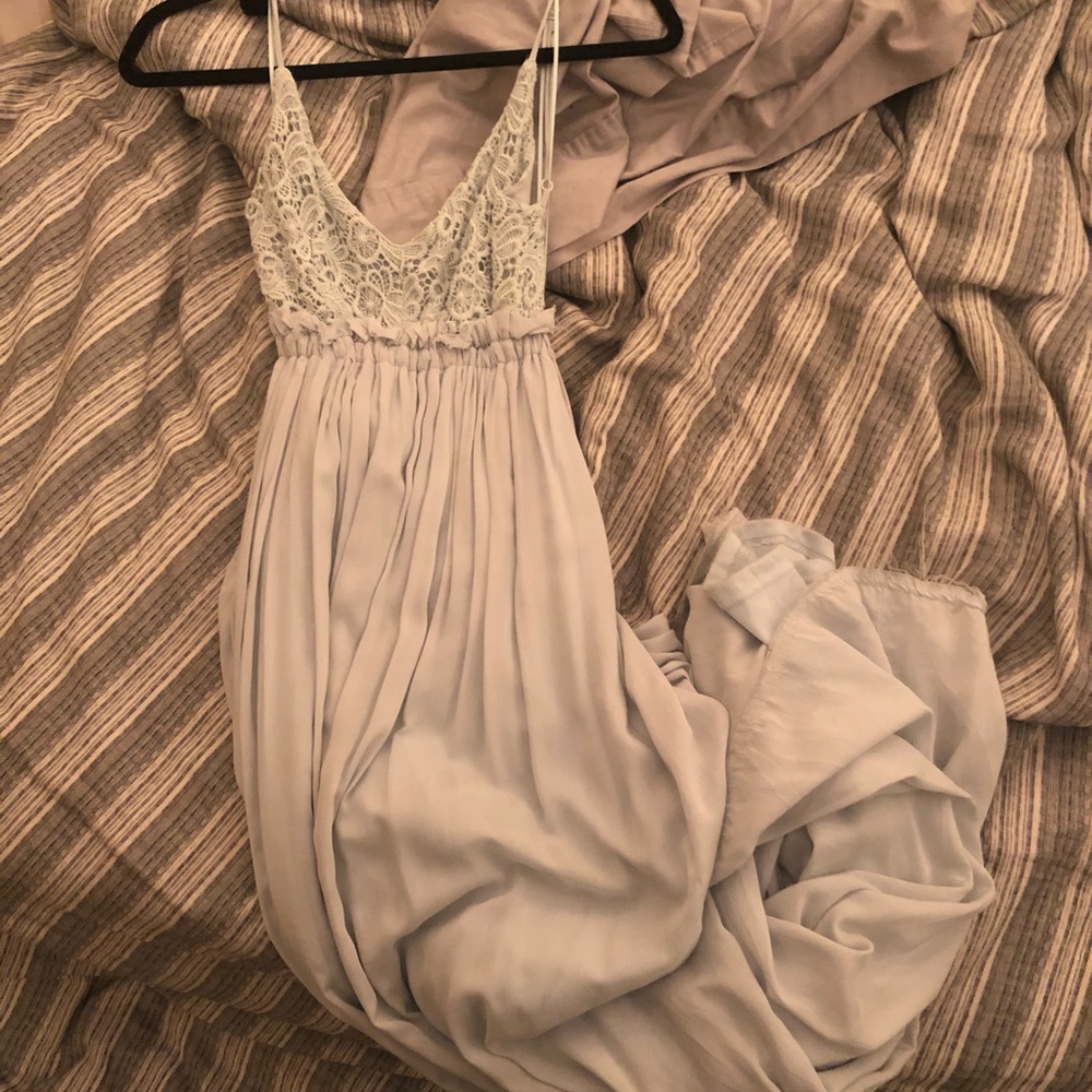 Floor Length Open Back Dress